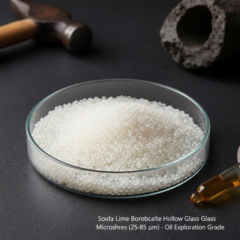 তেল অনুসন্ধান এলাকার জন্য 25-85 মাইক্রন ব্যাসার্ধের সোডা ক্যালম বোরোসিলিকেট হোল গ্লাস মাইক্রোস্ফিয়ার