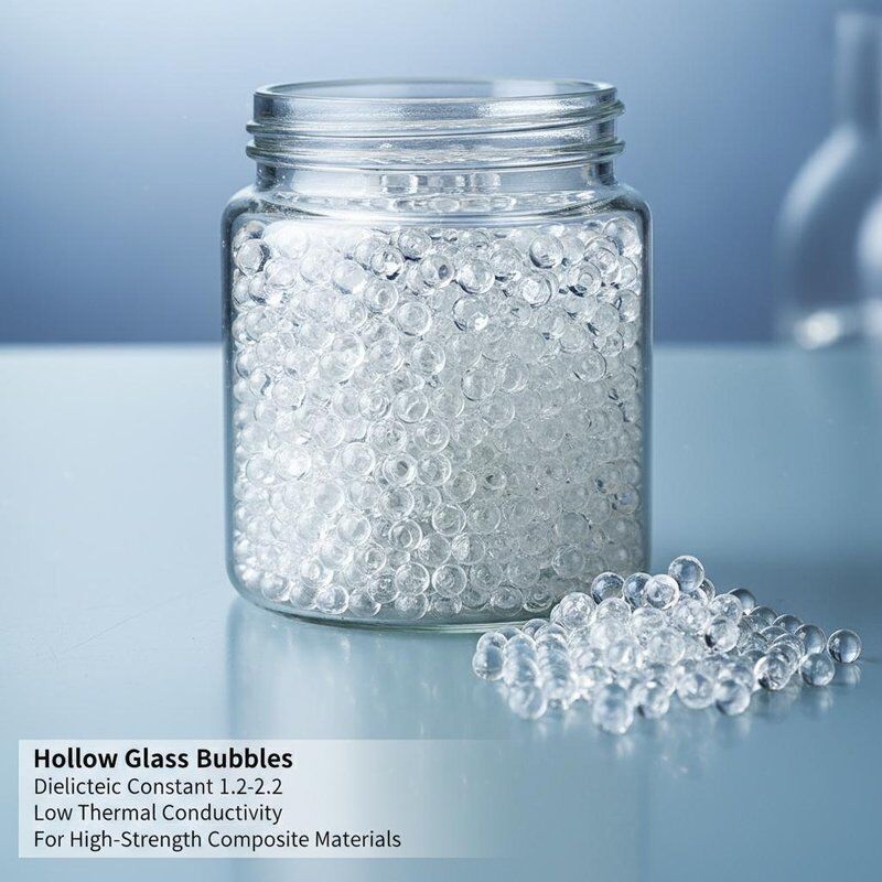 Hollow Glass Bubbles with Dielectric Constant 1.2-2.2 and Low Thermal Conductivity for High-Strength Composite Materials