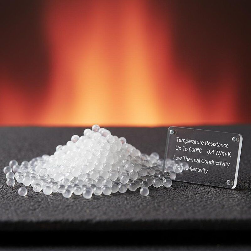 তাপমাত্রা প্রতিরোধের 600 °C পর্যন্ত হোল গ্লাস মণু কম তাপ পরিবাহিতা 0.04 W/m·K এবং উচ্চ প্রতিফলন সঙ্গে