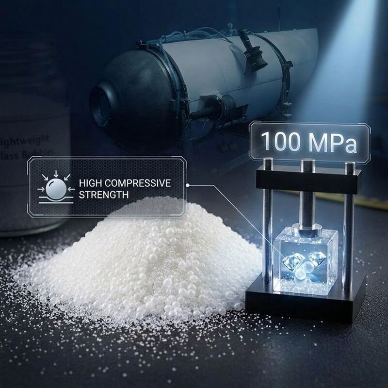 অতি-নিম্ন ঘনত্ব HN15 ফাঁপা কাচের বুদবুদ 0.08-0.15 g/cm³ শক্তি দক্ষ আবরণের জন্য তাপ নিরোধক ফিলার
